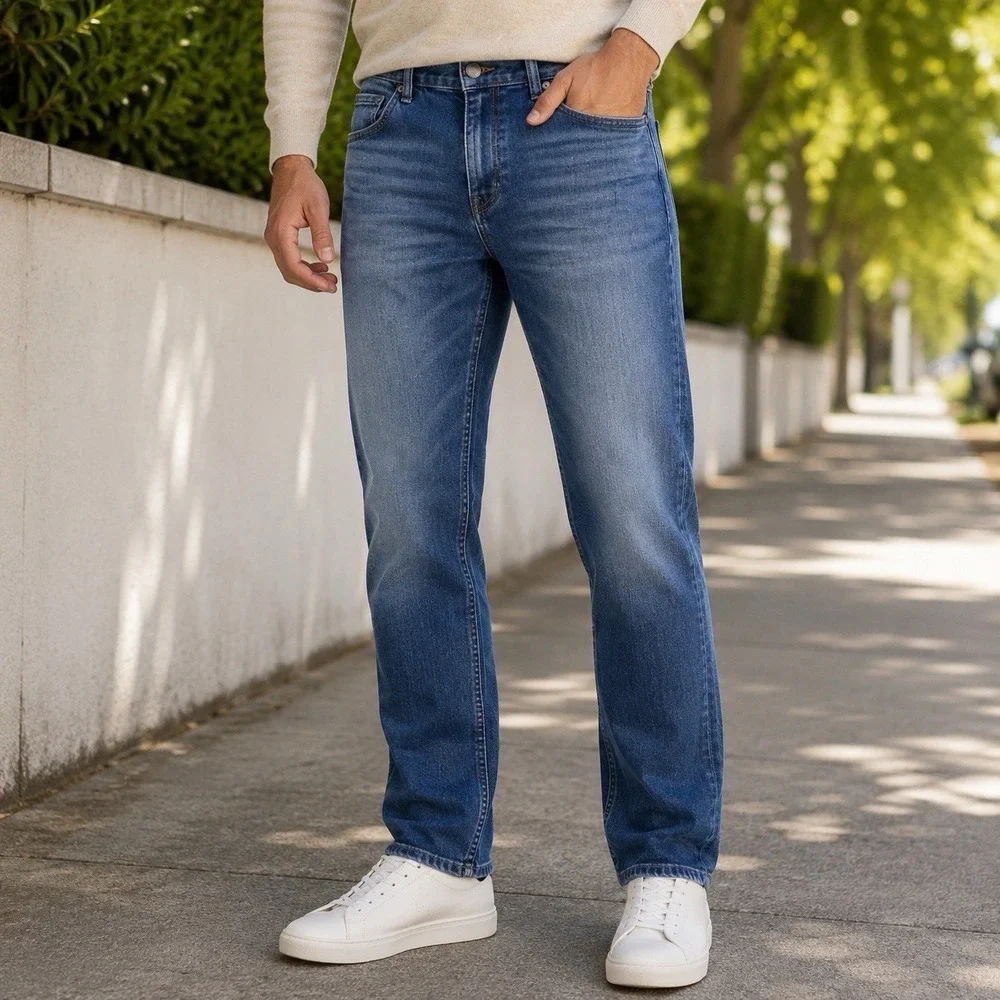 Banana Republic Slim Medium Blue Jeans Capsule Comfort Preppy Chic Minimalist 33